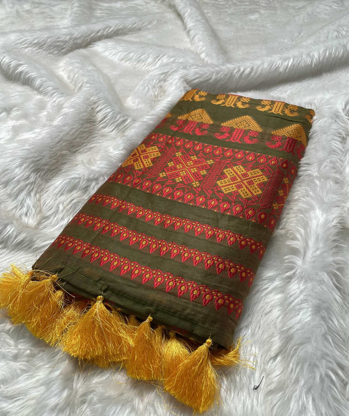 AC Cotton Woven Assamese Saree