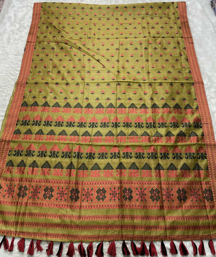 AC Cotton Woven Assamese Saree