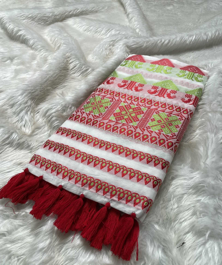 AC Cotton Woven Assamese Saree