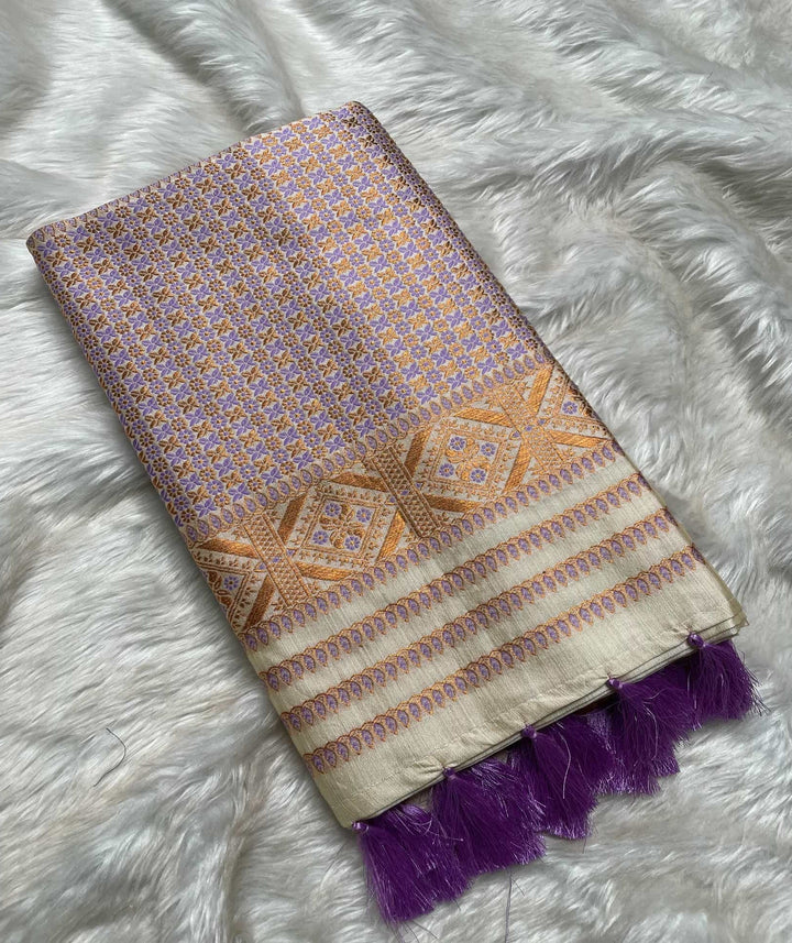 Soft Art Toss Woven Jaintia-Styled Saree