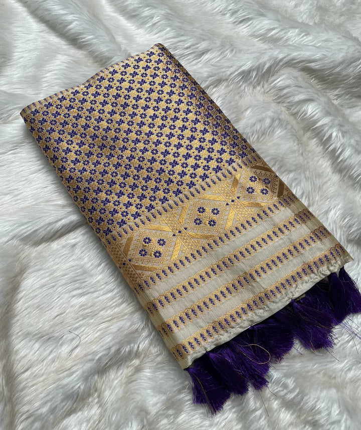 Soft Art Toss Woven Jaintia-Styled Saree