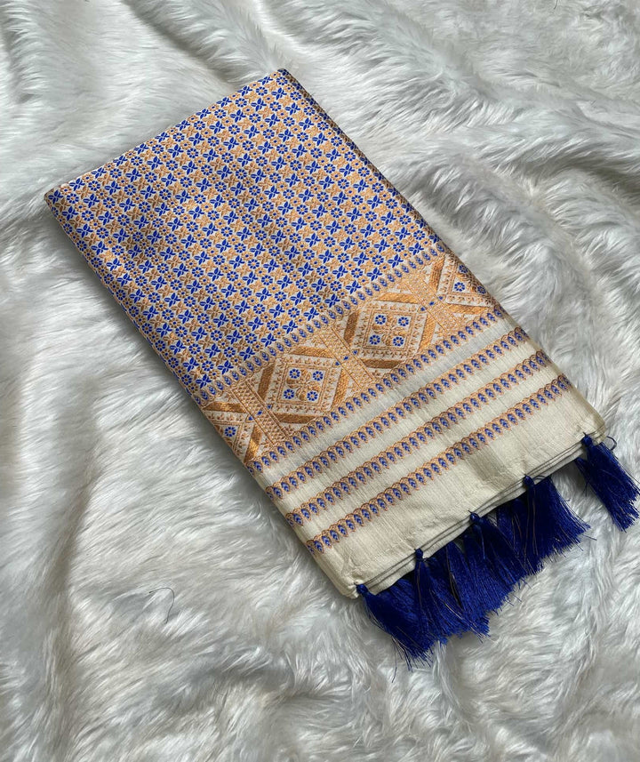 Soft Art Toss Woven Jaintia-Styled Saree