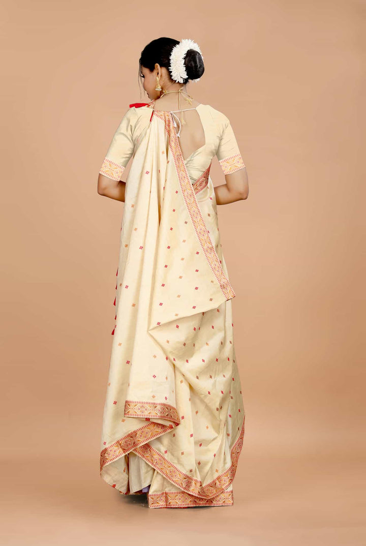 Soft Art Toss Woven Jaintia-Styled Saree