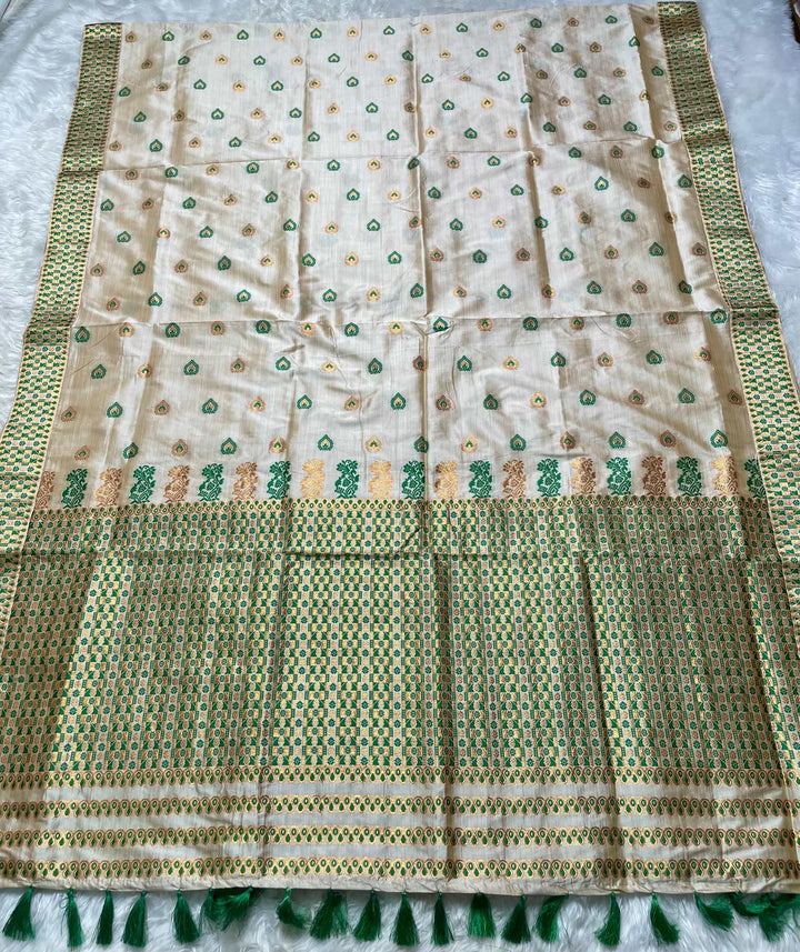 Soft Jharna Toss Woven Assamese Saree