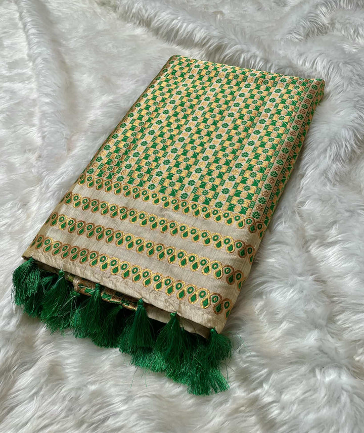 Soft Jharna Toss Woven Assamese Saree