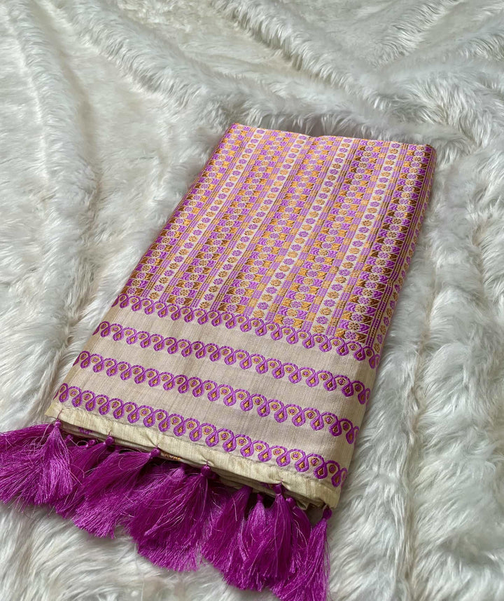 Soft Jharna Toss Woven Assamese Saree