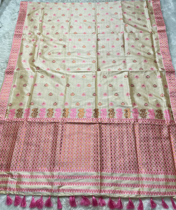 Soft Jharna Toss Woven Assamese Saree