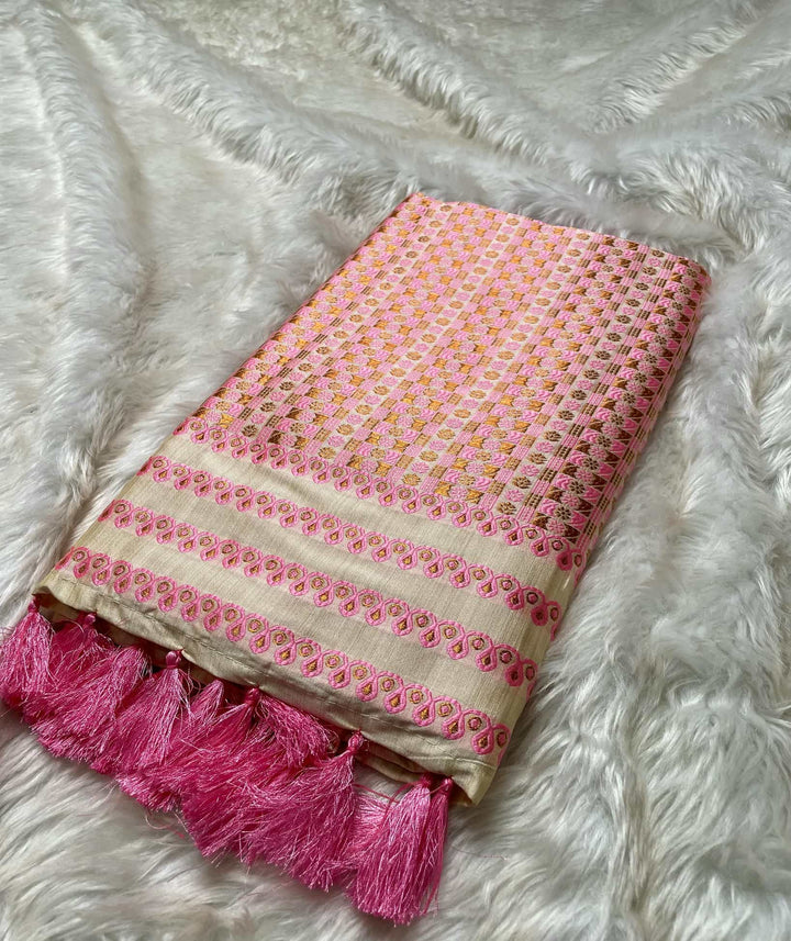 Soft Jharna Toss Woven Assamese Saree