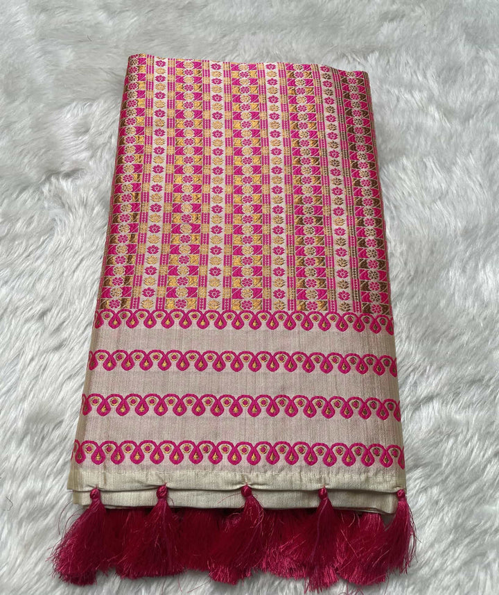 Soft Jharna Toss Woven Assamese Saree