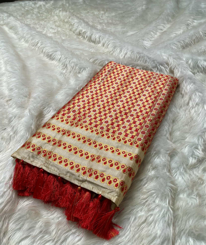 Soft Jharna Toss Woven Assamese Saree