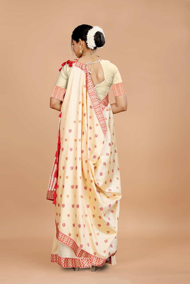 Soft Jharna Toss Woven Assamese Saree