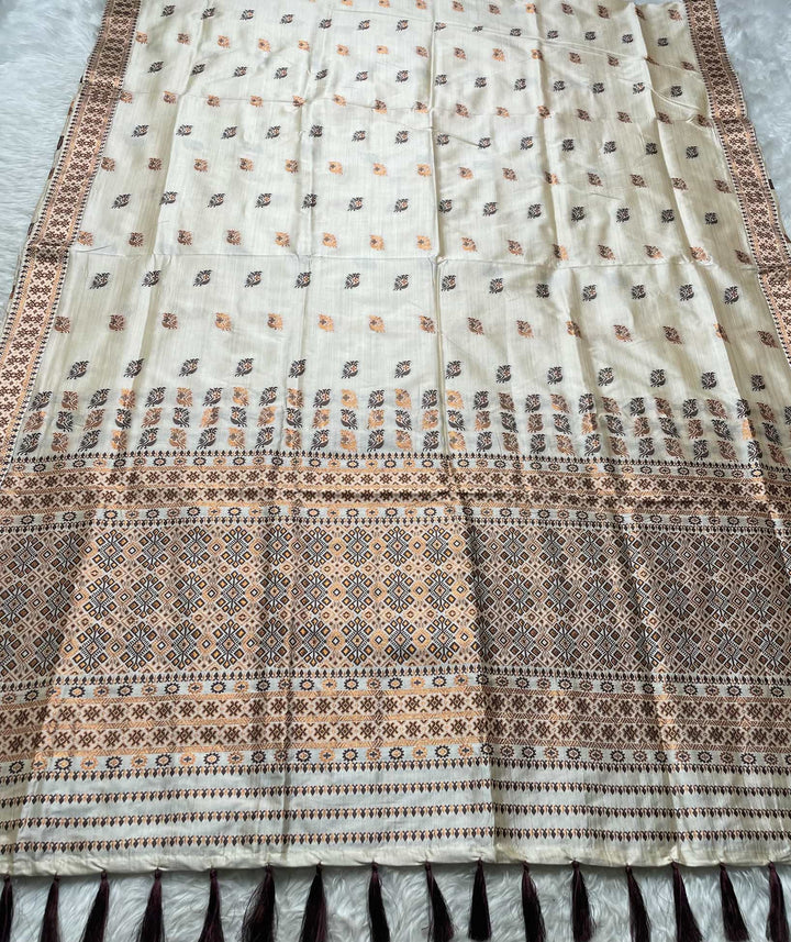 Soft Art Toss Woven Jaintia-Styled Saree