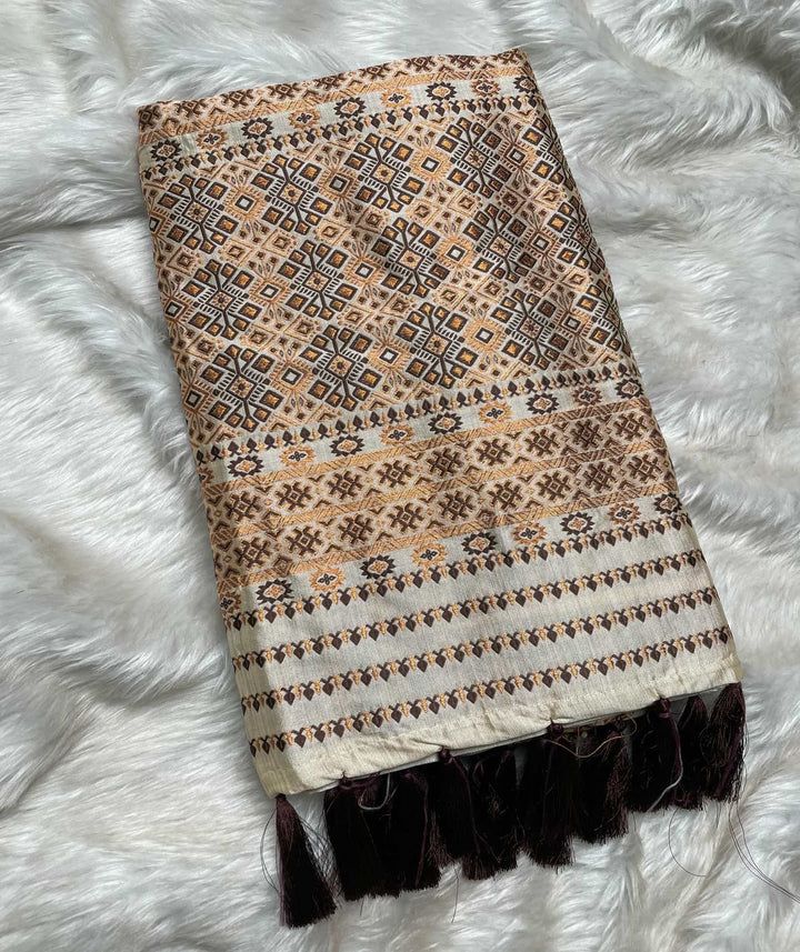 Soft Art Toss Woven Jaintia-Styled Saree