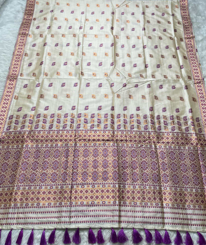 Soft Art Toss Woven Jaintia-Styled Saree