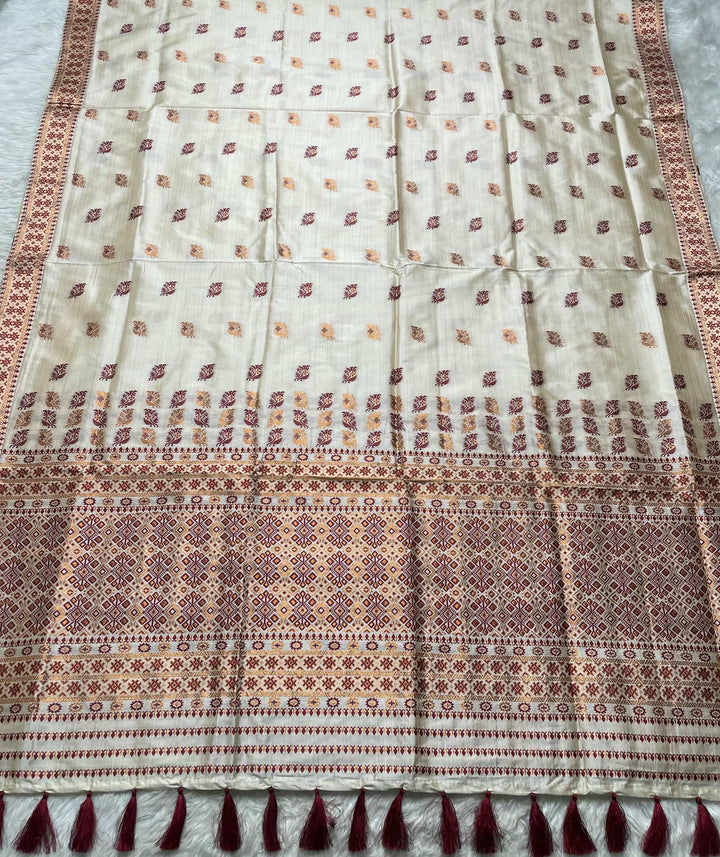 Soft Art Toss Woven Jaintia-Styled Saree