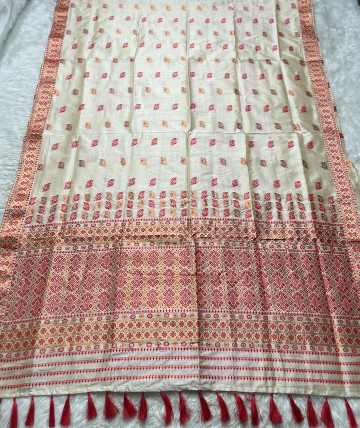 Soft Art Toss Woven Jaintia-Styled Saree