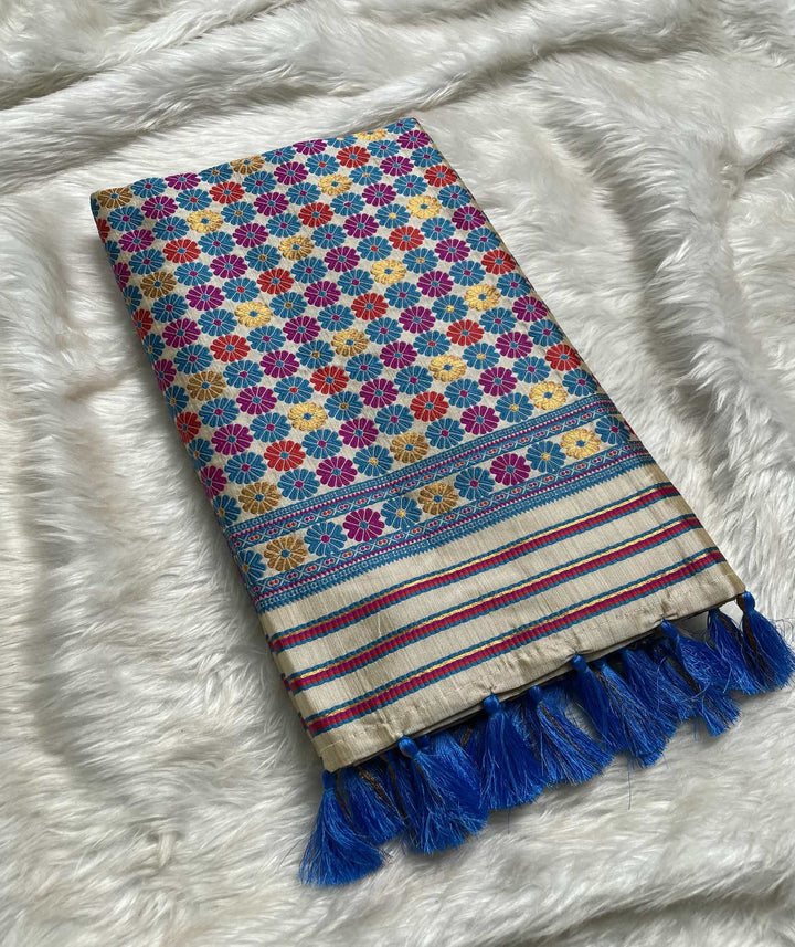 Soft Art Toss Woven Assamese-Styled Saree