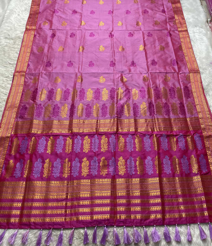 Soft Mix Pat* Woven Assamese Saree – Chadorkart