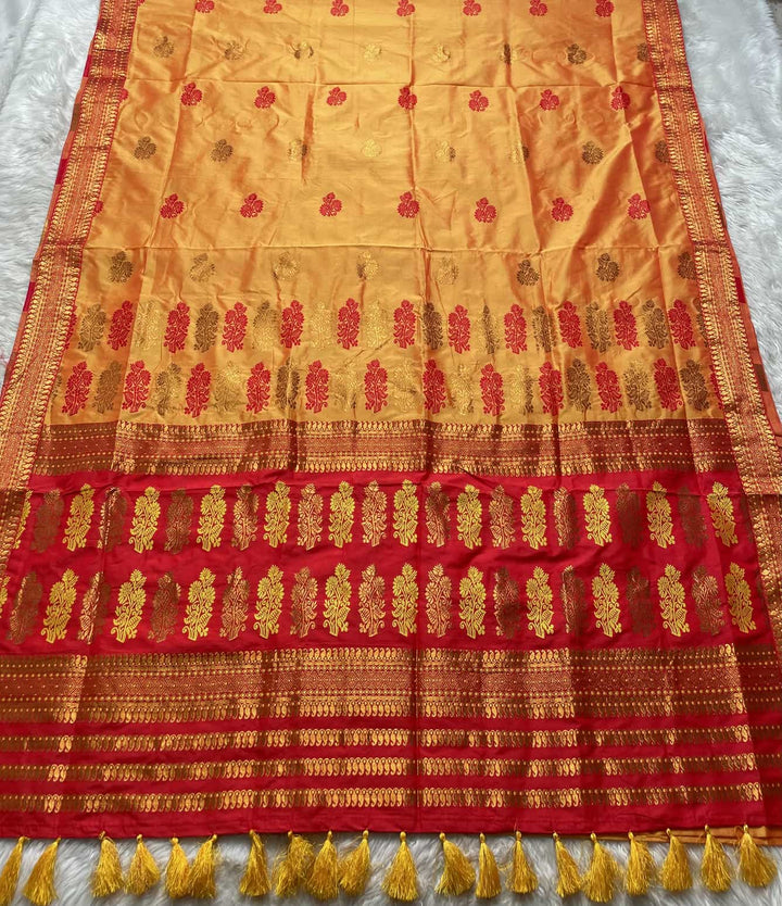 Soft Mix Pat* Woven Assamese Saree – Chadorkart