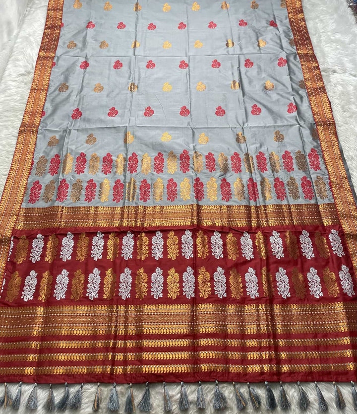Soft Mix Pat* Woven Assamese Saree – Chadorkart