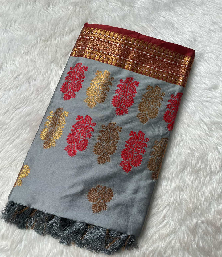 Soft Mix Pat* Woven Assamese Saree – Chadorkart