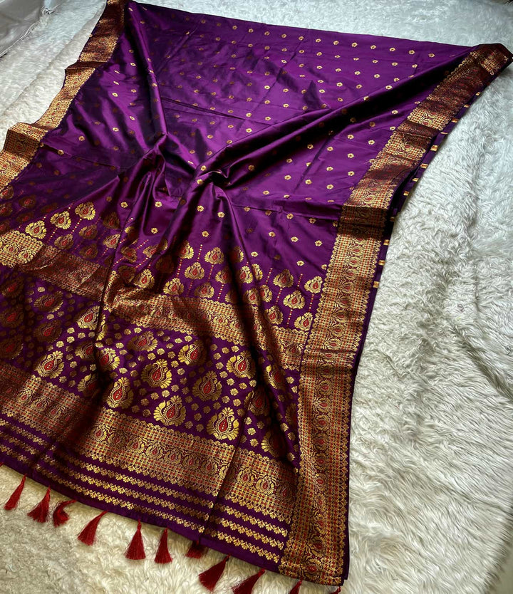 Mix Pat* Woven Assamese Saree – Chadorkart