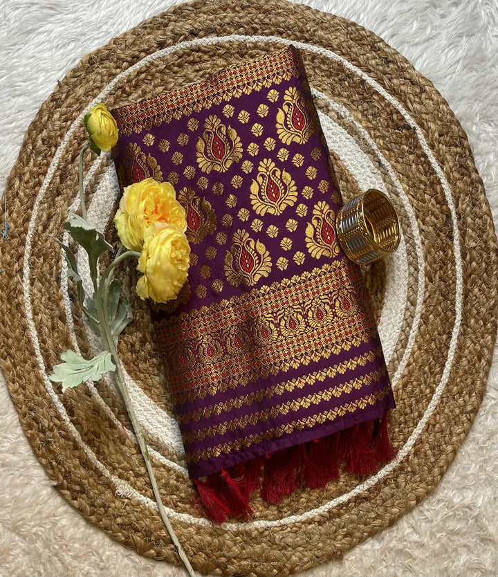 Mix Pat* Woven Assamese Saree – Chadorkart