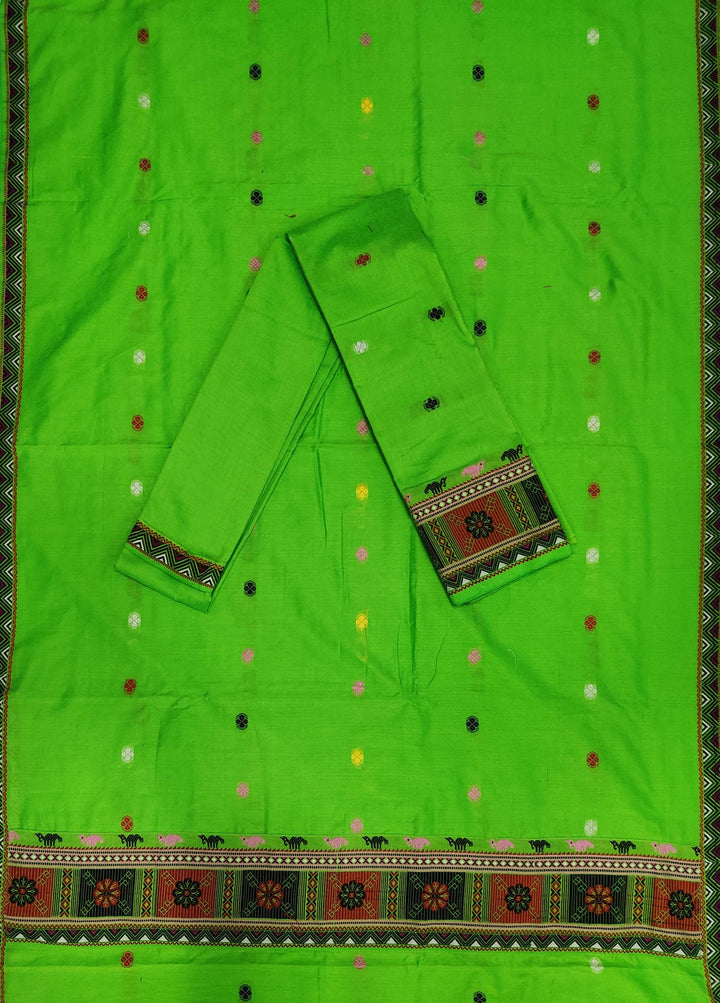 মাল্টি-কালৰ ঢাগা ৱৰ্ক স্লব কপাহ* Mekhela Sador
