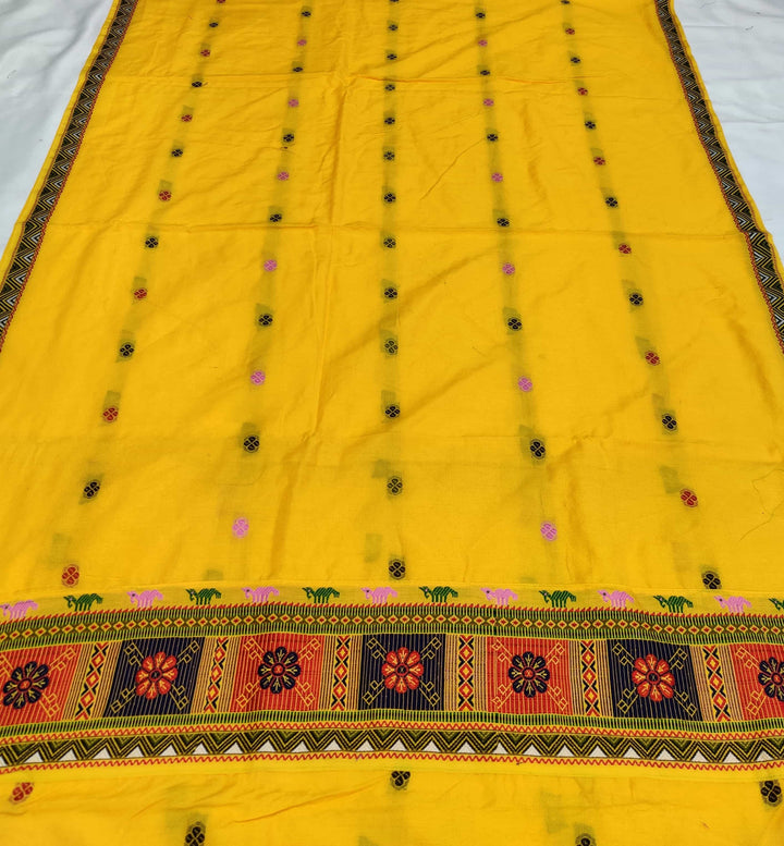 মাল্টি-কালৰ ঢাগা ৱৰ্ক স্লব কপাহ* Mekhela Sador