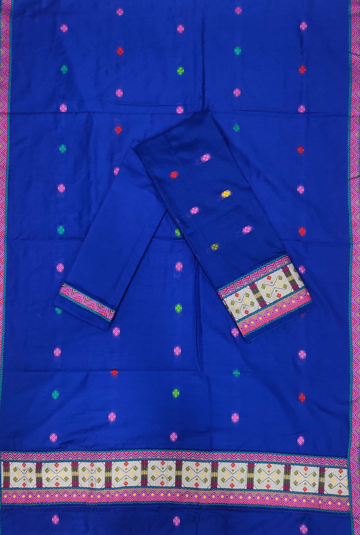 Multi-Colour Dhaga Work Slub Cotton* Mekhela Sador