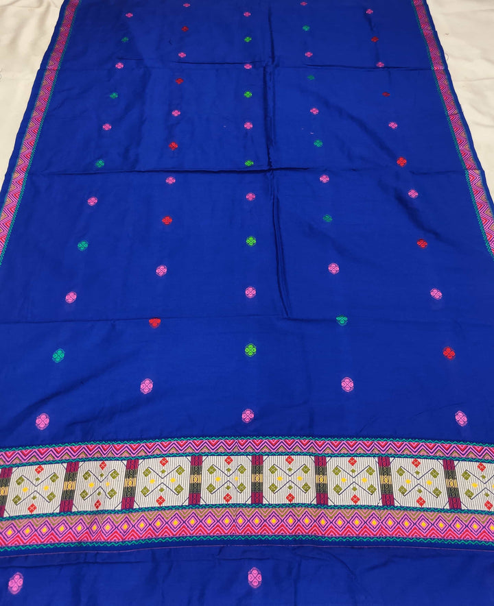 Multi-Colour Dhaga Work Slub Cotton* Mekhela Sador