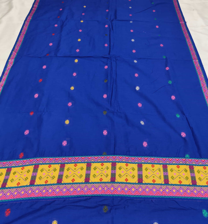 Multi-Colour Dhaga Work Slub Cotton* Mekhela Sador