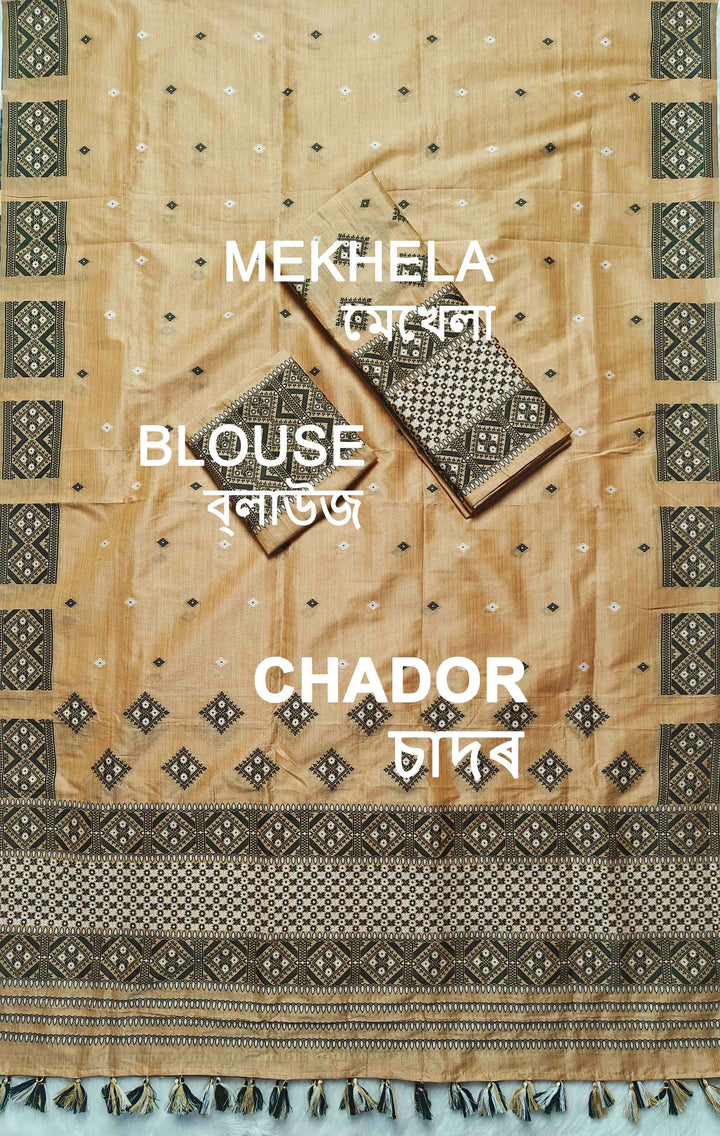 Ready-To-Wear Bhagalpuri Art Toss* Mekhela Sador