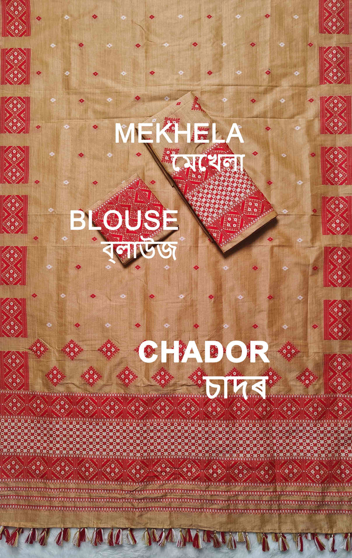 Ready-To-Wear Bhagalpuri Art Toss* Mekhela Sador