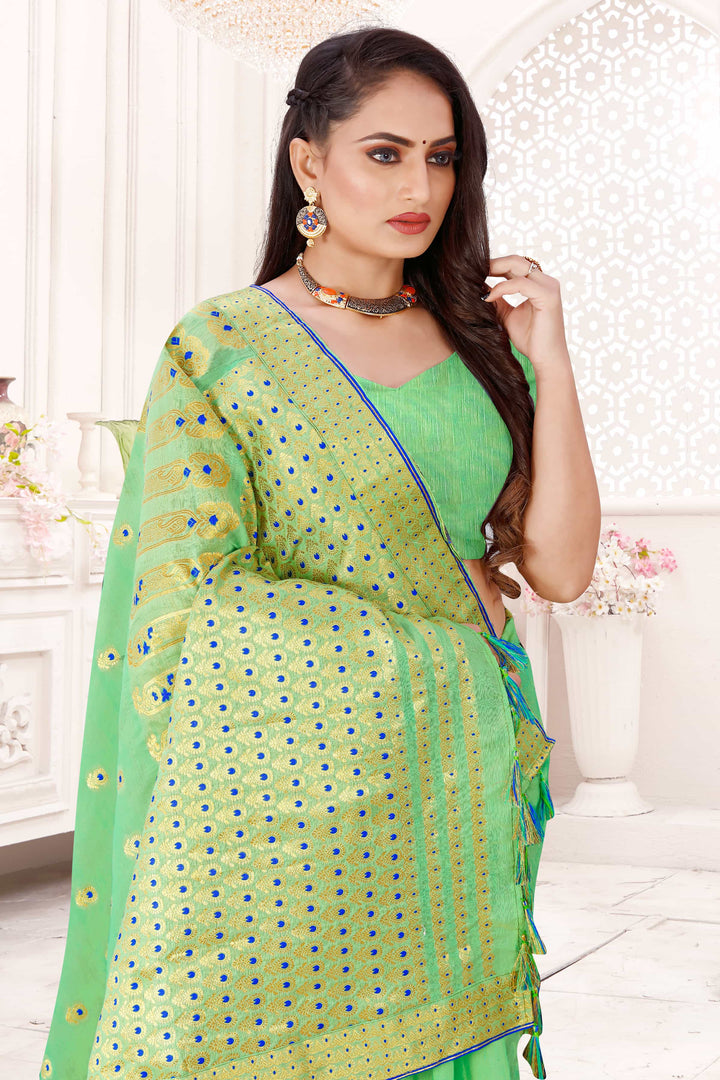 AC Cotton* Woven Assamese Saree