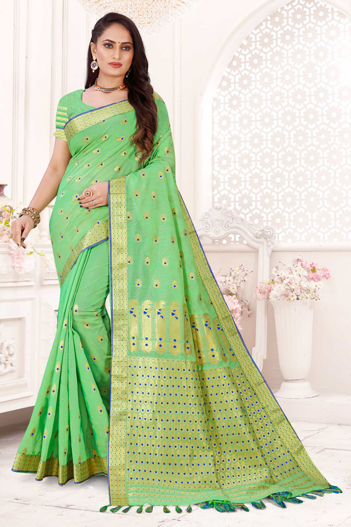 AC Cotton* Woven Assamese Saree