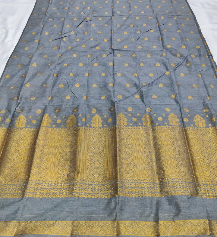 Gold Jari Super Cotton* Mekhela Sador