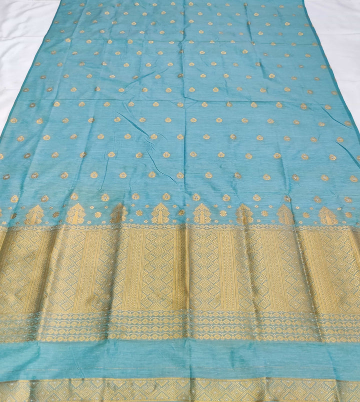 Gold Jari Super Cotton* Mekhela Sador