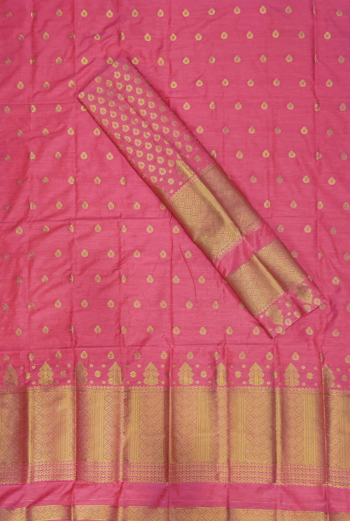 Gold Jari Super Cotton* Mekhela Sador