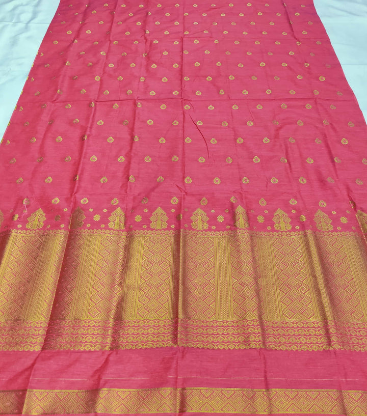 Gold Jari Super Cotton* Mekhela Sador