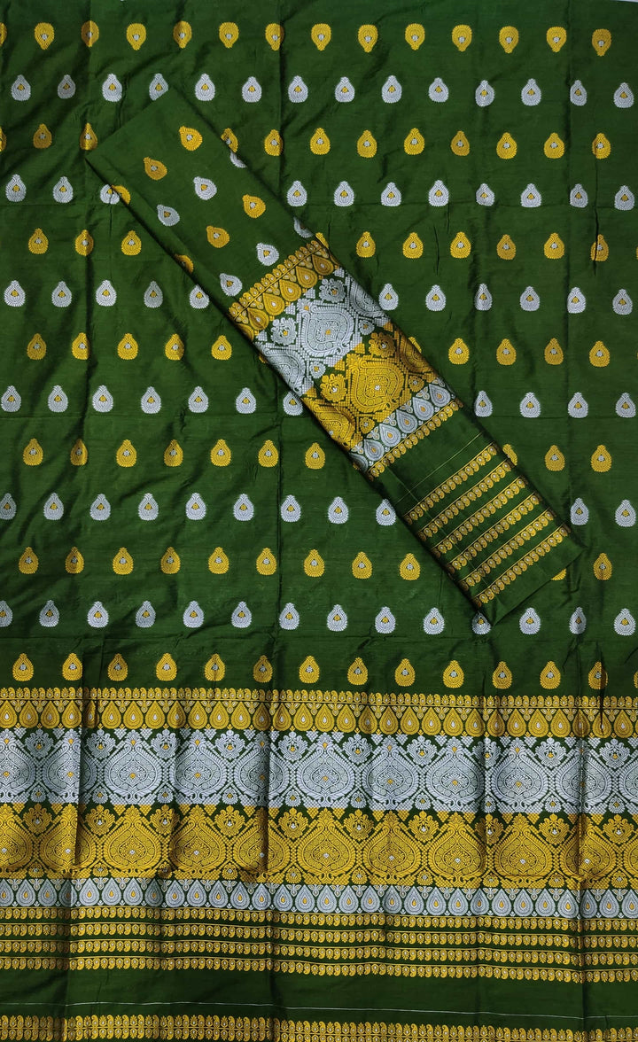 Gold-Silver Jari Super Cotton* Mekhela Sador