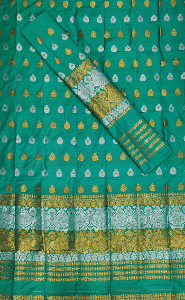 Gold-Silver Jari Super Cotton* Mekhela Sador