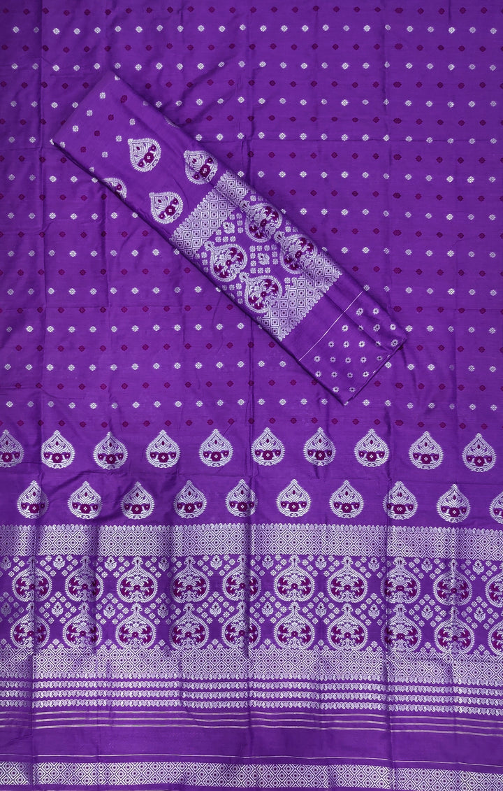 Silver Jari Super Cotton* Mekhela Sador