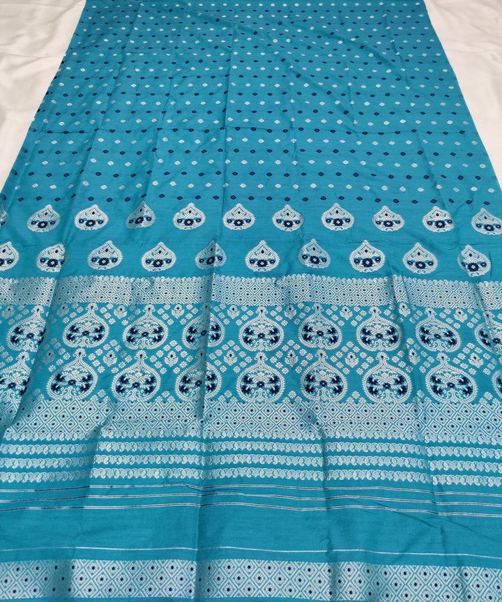 Silver Jari Super Cotton* Mekhela Sador