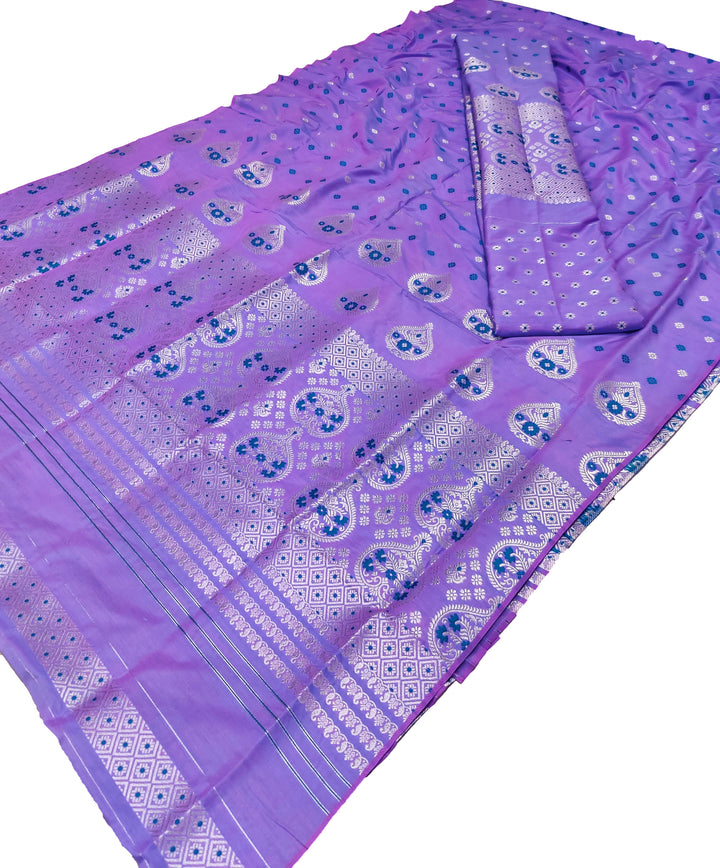 Silver Jari Super Cotton* Mekhela Sador