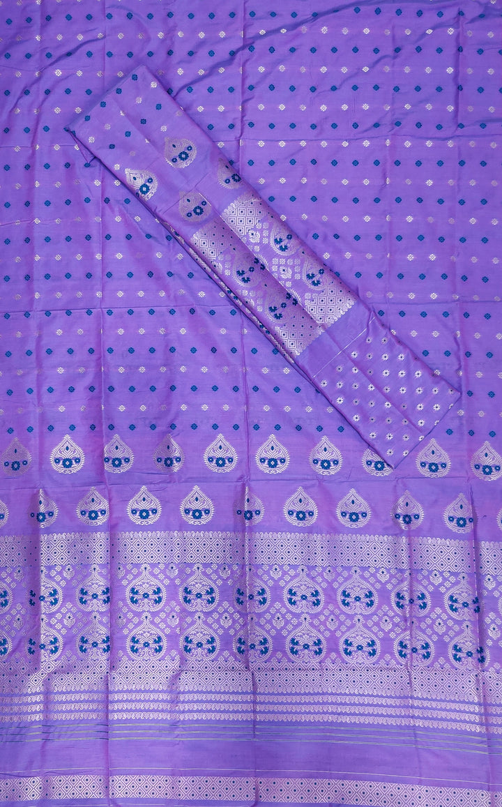 Silver Jari Super Cotton* Mekhela Sador