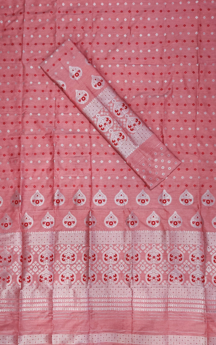 Silver Jari Super Cotton* Mekhela Sador