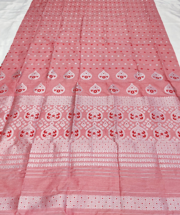 Silver Jari Super Cotton* Mekhela Sador