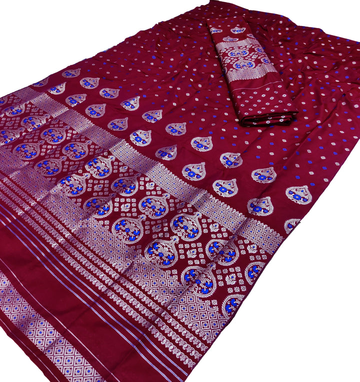 Silver Jari Super Cotton* Mekhela Sador