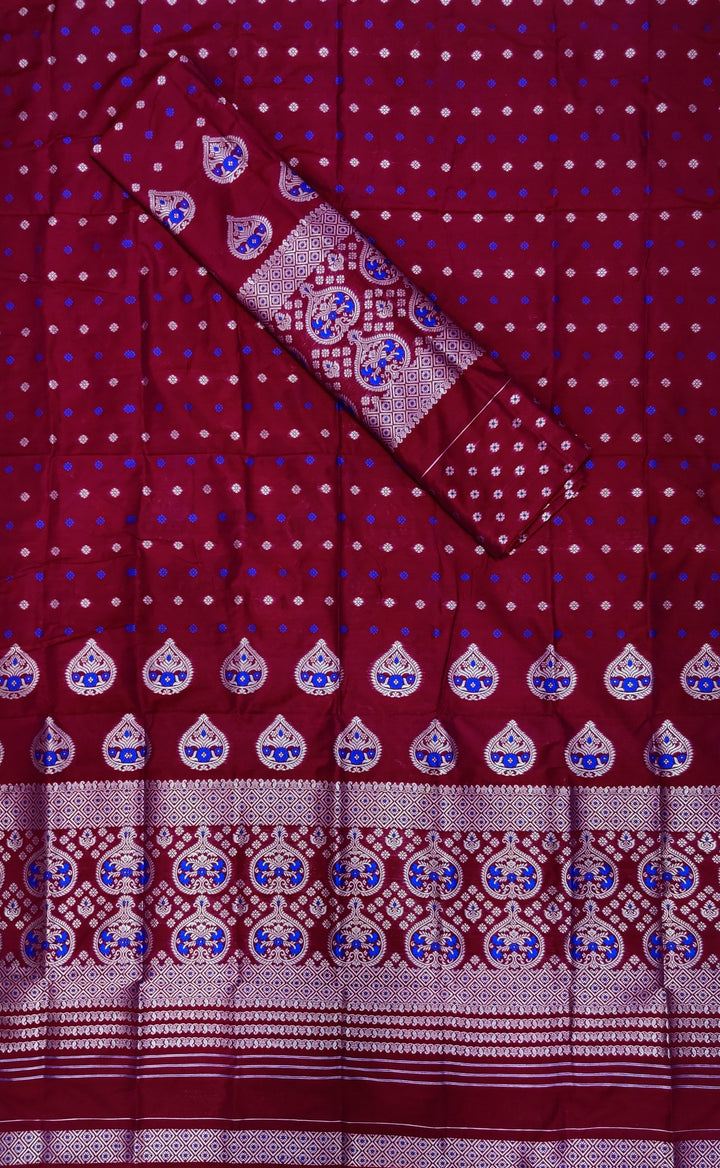 Silver Jari Super Cotton* Mekhela Sador